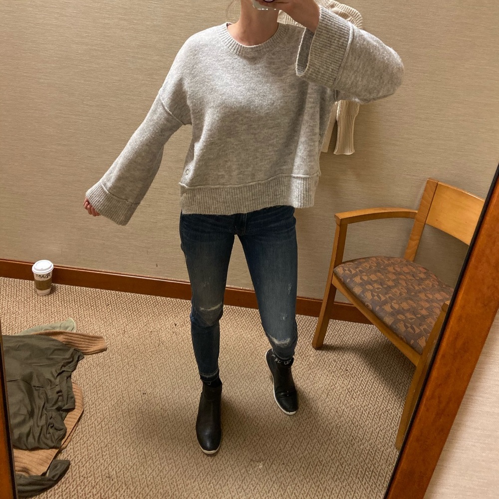 Top shop gray sweater